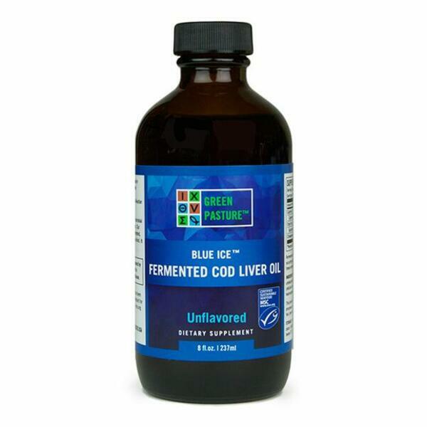 Blue Ice Fermented Cod Liver Oil Unflavoured 237ml΄ - Ζυμωμένο Μουρουνέλαιο  Green Pasture